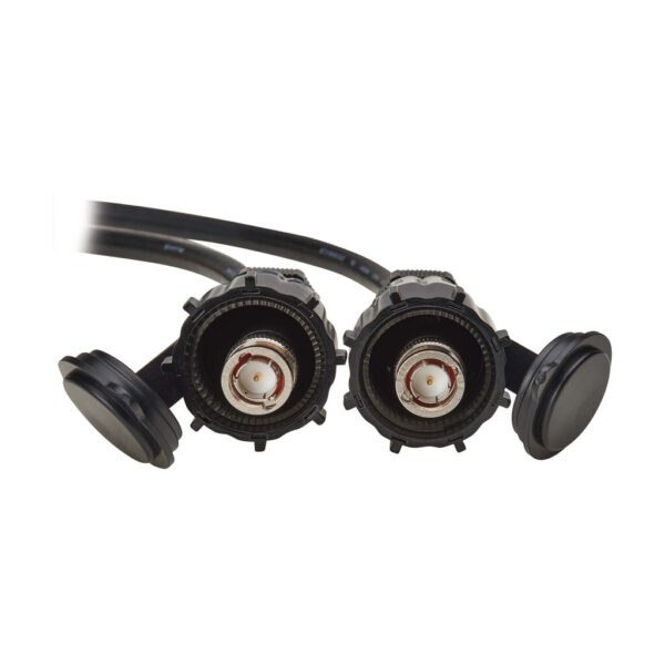 Tripp Lite series Rigid Industrial RF Coaxial Cable (M/M) - IP68, BNC Connectors, 10 ft. (3.1 m), Black