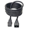 Tripp Lite series Power Extension Cord, Locking C19 to C20 - Heavy-Duty, 20A, 100-250V, 12 AWG, 10 ft. (3.05 m), Black