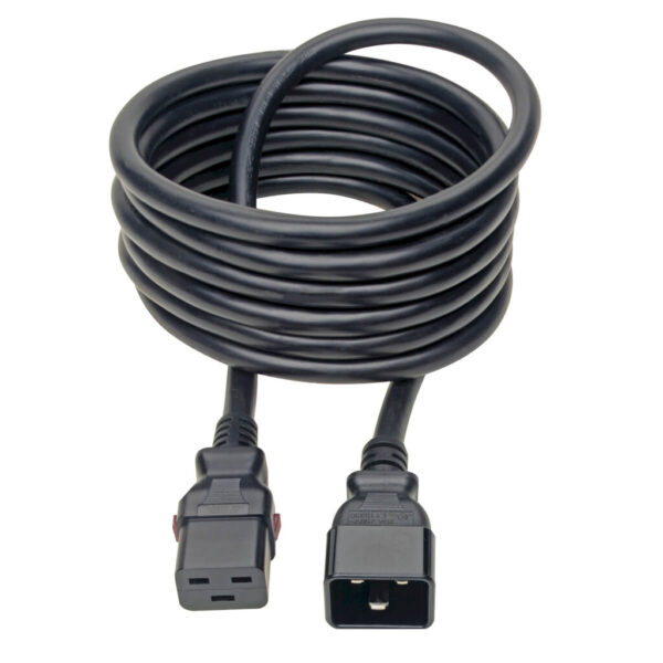 Tripp Lite series Power Extension Cord, Locking C19 to C20 - Heavy-Duty, 20A, 100-250V, 12 AWG, 10 ft. (3.05 m), Black