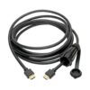 Tripp Lite series High-Speed HDMI Cable (M/M) - 4K 60 Hz, HDR, Industrial, IP68, Hooded Connector, Black, 12 ft.
