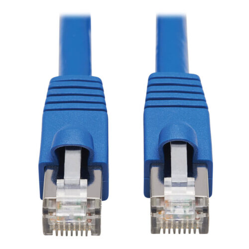 Tripp Lite series Cat6a 10G Snagless F/UTP Ethernet Cable (RJ45 M/M), PoE, CMR-LP, Blue, 3 ft. (0.91 m), TAA