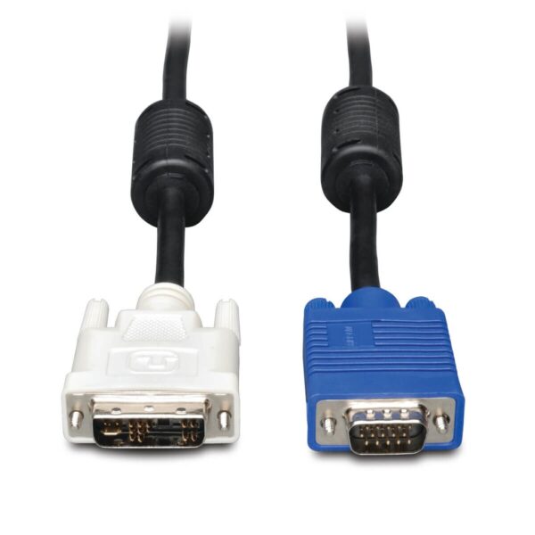 Tripp Lite series DVI to VGA High-Resolution Adapter Cable with RGB Coaxial (DVI-A to HD15 M/M), 6 ft. (1.8 m)