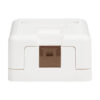 Tripp Lite series Surface-Mount Box for Keystone Jack - 1 Port, White, TAA