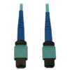 00ff170fc09c218ba21c49d79bf38e8c-2 Tripp Lite series 40/100/400G Multimode 50/125 OM3 Fiber Optic Cable (24F MTP/MPO-PC F/F), LSZH, Aqua, 3 m (9.8 ft.)