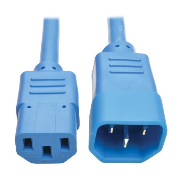 Tripp Lite series PDU Power Cord, C13 to C14 - 10A, 250V, 18 AWG, 3 ft. (0.91 m), Blue