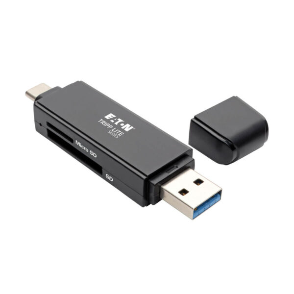 0137031bd0dc9e595692e2aa338b18bc Tripp Lite series USB-C Memory Card Reader, 2-in-1 USB-A/USB-C, USB 3.1 Gen 1