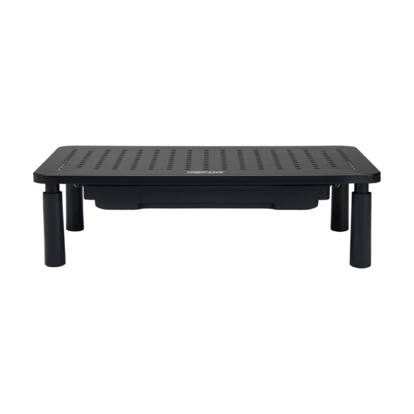 Tripp Lite series Monitor Riser for Desk, 15 x 9 in. - Height Adjustable, Storage Drawer, Metal, Black