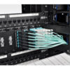 Tripp Lite series MTP/MPO Patch Cable with Push/Pull Tabs, 12 Fiber, 40GbE, 40GBASE-SR4, OM3 Plenum-Rated - Aqua, 3M (10 ft.)