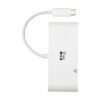 Tripp Lite series 3-Port USB-C Hub - USB 3.x (5Gpbs) Hub Ports, Gigabit Ethernet, 60W PD Charging, White