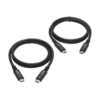 Tripp Lite series USB4 40Gbps Cable (M/M) - USB-C, 8K 60 Hz, 100W PD Charging, Black, 31 in. (0.8 m)
