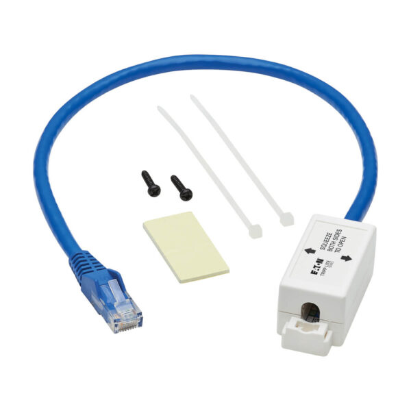 01f8976bf9d92845723afe405ccb32a8 Tripp Lite series Cat6a Keystone Jack Cable Assembly - Shielded, PoE+, RJ45 M/F, 18-in. (45.72 cm), Blue, TAA