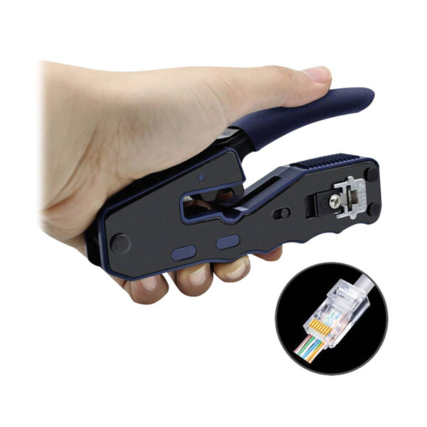 Tripp Lite series Crimping Tool with Cable Stripper for Pass-Through RJ45 Plugs