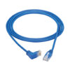 Tripp Lite series Down-Angle Cat6 Gigabit Molded Slim UTP Ethernet Cable (RJ45 Right-Angle Down M to RJ45 M), Blue, 7 ft. (2.13 m)