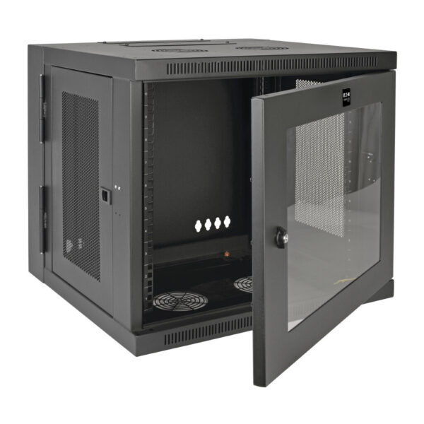 0251cad5b99d2cc9dfbdbf985571c44b Tripp Lite series SmartRack 10U Low-Profile Switch-Depth Wall-Mount Small Rack Enclosure, Clear Acrylic Window, Hinged Back