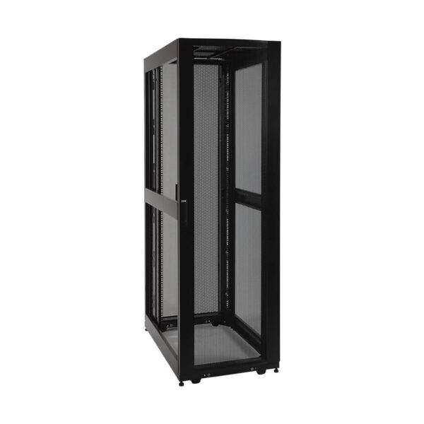 Tripp Lite series 42U SmartRack Standard-Depth Rack Enclosure Cabinet, Threaded 10-32 Mounting Holes with doors & side panels