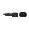 Tripp Lite series Power Extension Cord, Right-Angle C13 to C14 PDU Style - 10A, 250V, 18 AWG, 2 ft. (0.61 m), Black