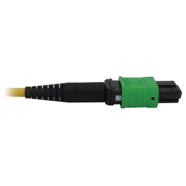 026eaec010da2af249326d18ef1da389-2 Tripp Lite series 400G Singlemode 9/125 OS2 Switchable Fiber Optic Cable (12F MTP/MPO-APC to 4x Duplex LC/UPC F/M), LSZH, Yellow, 3 m (9.8 ft.)