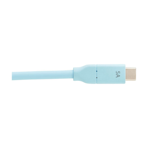 Tripp Lite series Safe-IT USB-C Cable (M/M), Antibacterial, Ultra Flexible, 240W PD Charging, Light Blue, 6 ft. (1.8 m)