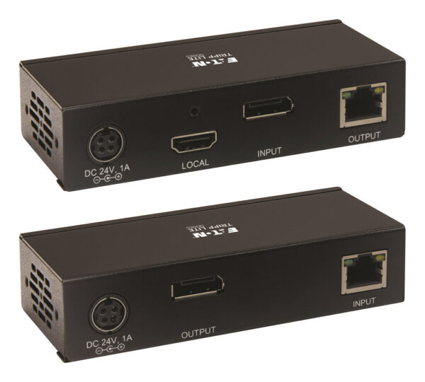 Tripp Lite series DisplayPort over Cat6 Extender Kit, Transmitter/Receiver, 4K 60 Hz, 4:4:4, Power over Cable, 230 ft. (70 m), TAA