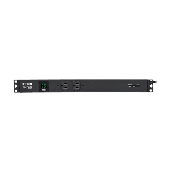 Tripp Lite 1.5kW 1-Phase Local Metered PDU with ISOBAR, 3840 Joules, 100-127V Outlets (14 5-15R), 5-15P, 15 ft. Cord, 1U Rack - PDUMH15-ISO