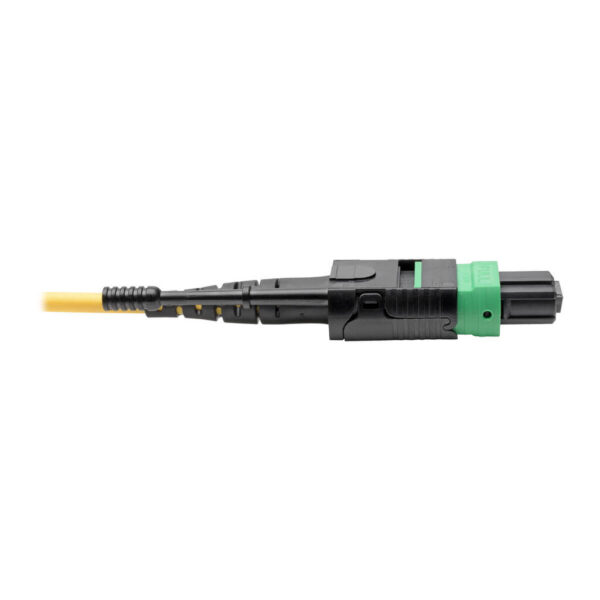 0360d7bb662a2ce10f607bca2180ef53 Tripp Lite series MTP/MPO (APC) to 4xLC (UPC) Singlemode Breakout Patch Cable, 40/100 GbE, QSFP+ 40GBASE-PLR4, Plenum, Yellow, 5 m (16 ft.)