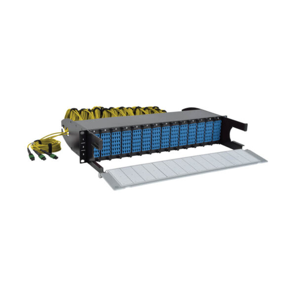 0395d72a6d192a144017affa26fdcd5f Tripp Lite series 40/100Gb Fiber Breakout Patch Panel, 40Gb to 4 x 10Gb, 100Gb to 4 x 25Gb, 42 MTP QSFP to 168 LC Duplex 9/125 Singlemode Ports, 2U