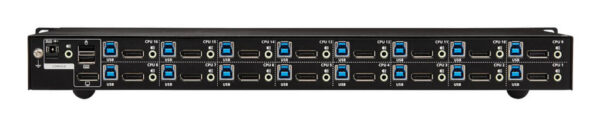 Tripp Lite series 16-Port DisplayPort/USB KVM Switch with Audio/Video and USB Peripheral Sharing, 4K 60 Hz, 1U Rack-Mount, TAA