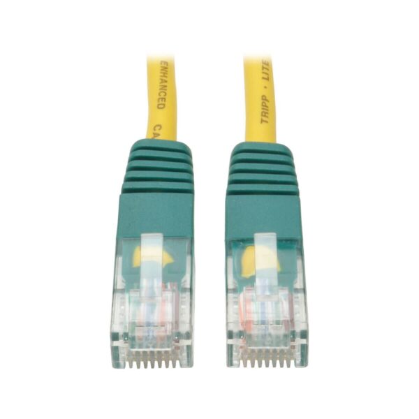 Tripp Lite series Cat5e 350 MHz Crossover Molded (UTP) Ethernet Cable (RJ45 M/M), PoE - Yellow, 10 ft. (3.05 m)