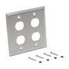 Tripp Lite series 4 Port Double Gang Faceplate, Stainless Steel, Industrial Grade, IP44, TAA