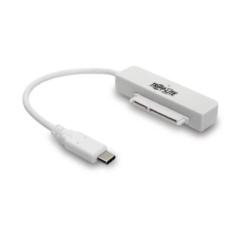 Tripp Lite series USB 3.2 Gen 2 (10 Gbps) USB-C to SATA III Adapter Cable with UASP, 2.5 in. SATA Hard Drives, Thunderbolt 3 Compatible, White