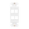 Tripp Lite series Center Plate Insert, Decora Style - Vertical, 4 Ports, TAA