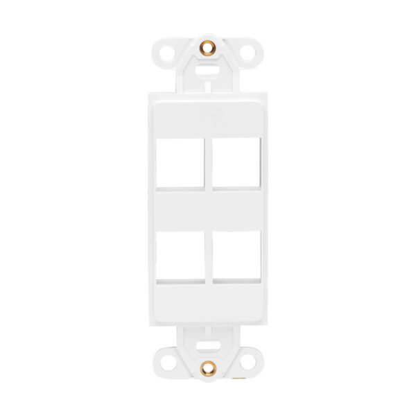 Tripp Lite series Center Plate Insert, Decora Style - Vertical, 4 Ports, TAA