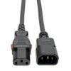 Tripp Lite series Power Extension Cord, Locking C13 to C14 PDU Style - 10A, 250V, 18 AWG, 2 ft. (0.61 m)
