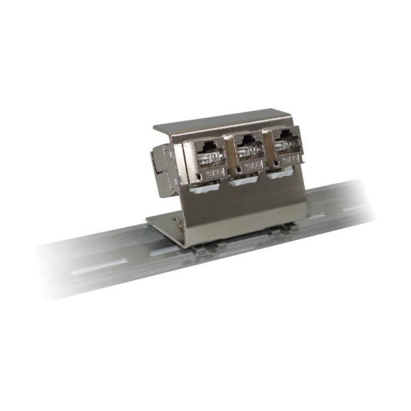 04a9aad4b5e43bff263452a913fce9f3 Tripp Lite series 3-Port Metal DIN-Rail Mounting Module for Snap-In Keystone Jacks and Couplers, Silver, TAA