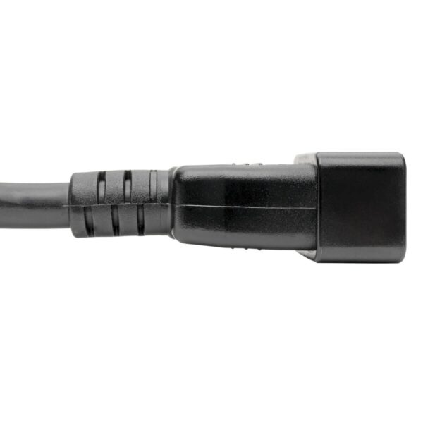 Tripp Lite series C20 to C13 Power Cord for Computer - Heavy-Duty, 15A, 100-250V, 14 AWG, 3 ft. (0.91 m), Black