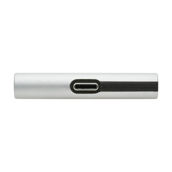 Tripp Lite series USB-C to 3.5 mm Headphone Jack Adapter for Hi-Res Stereo Audio - PD 3.0 and QC 2.0 Charging, Silver