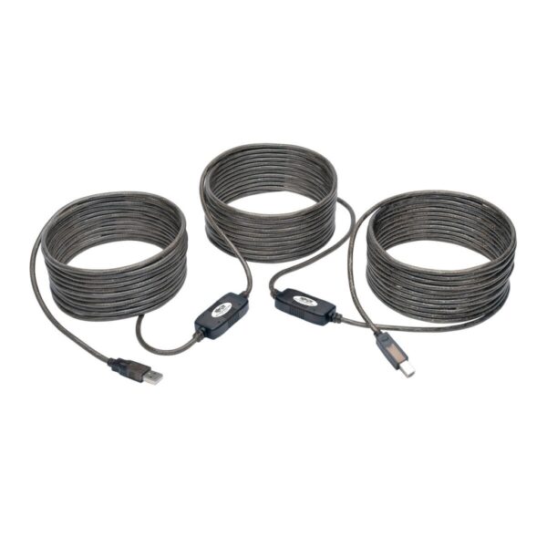 058225f38b6227113a4ed1cb6613d2d1 Tripp Lite series USB 2.0 A to B Active Repeater Cable (M/M), 50 ft. (15.24 m)