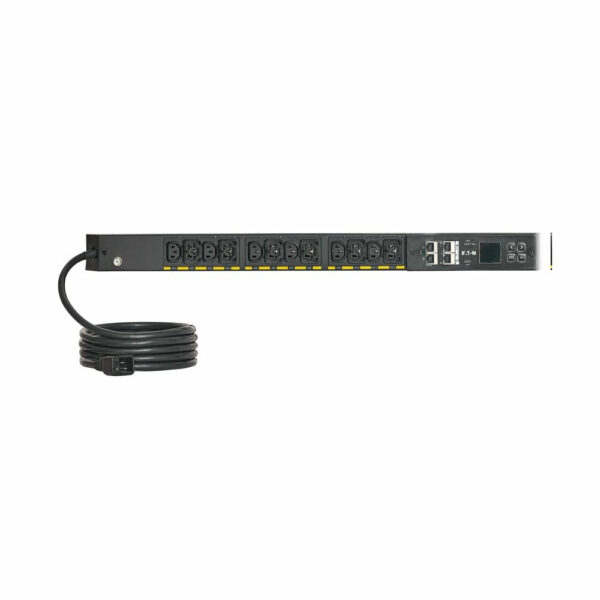 05870e0c7025c04f3e831c0a9075db30 Eaton Single-Phase Metered Input Rack PDU G4, 100-240V, 24 Outlets, 16A, 3.8kW, C20/L6-20 Input, 10 ft. Cord, 0U Vertical