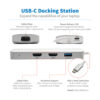 Tripp Lite series USB-C Dock, Triple Display - HDMI, VGA, USB 3.x (5Gbps), USB-A Hub, 60W PD Charging