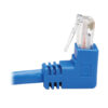 05a951ef97bd9024905d76373ac8d849 Tripp Lite series Down-Angle Cat6 Gigabit Molded UTP Ethernet Cable (RJ45 Right-Angle Down M to RJ45 M), Blue, 15 ft. (4.57 m)