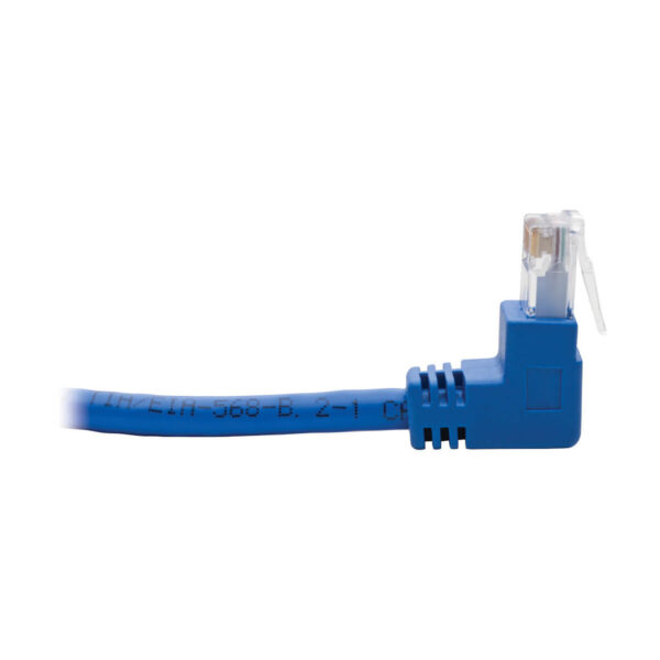 05bba8298dc47ce3f4142cf2c70f370b Tripp Lite series Up-Angle Cat6 Gigabit Molded UTP Ethernet Cable (RJ45 Right-Angle Up M to RJ45 M), Blue, 1 ft. (0.31 m)