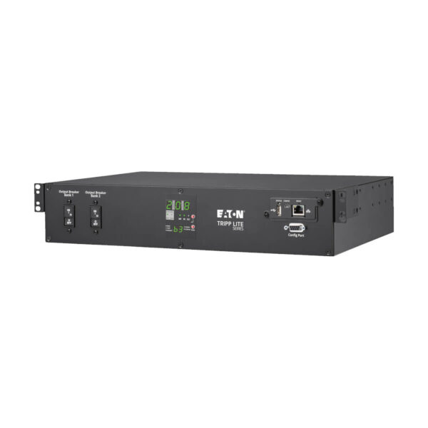 Tripp Lite series 5.8kW 208/240V Single-Phase ATS/Monitored PDU - 16 C13, 2 C19 & 1 L6-30R Outlets, Dual L6-30P Inputs, 10 ft. Cords, 2U, TAA