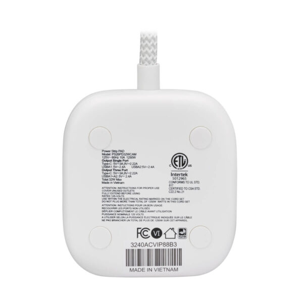 05d5da8d9fd0e10f8f083f469978c765 Tripp Lite series Safe-IT 32W 2-Outlet Power Strip - 5-15R Outlets, 3 USB Ports, 6 ft. (1.8 m) Cord, Antimicrobial Protection, White