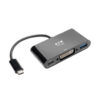 Tripp Lite series USB-C to DVI Adapter with USB 3.x (5Gbps) Hub Port and PD Charging, Black