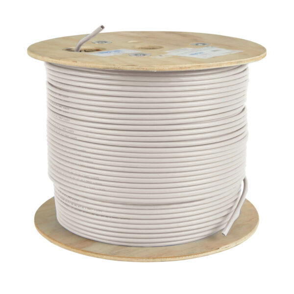 Tripp Lite series Cat5e 350 MHz Solid Core Plenum-Rated (UTP) PVC Bulk Ethernet Cable - White, 1000 ft. (304.8 m), TAA