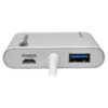 Tripp Lite series 4-Port USB-C Hub, USB 3.x (5Gbps), 4x USB-A Ports, USB Micro-B Power Input, Silver