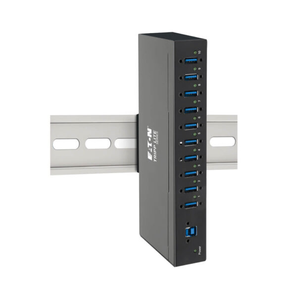 Tripp Lite series 10-Port Industrial-Grade USB 3.x (5Gbps) Hub - 20 kV ESD Immunity, Metal Housing, Mountable