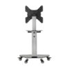 06d53c3dea60393ca012e5ae46542b07 Tripp Lite series Premier Rolling TV Cart for 32” to 55” Displays, Black Glass Base and Shelf, Locking Casters