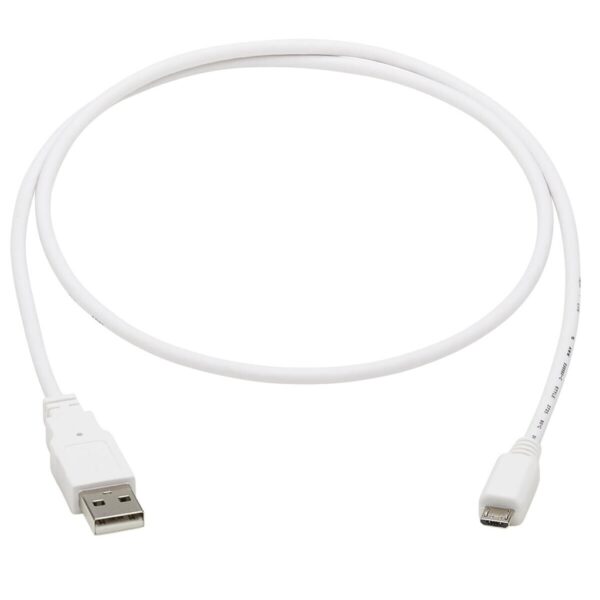 Tripp Lite series Safe-IT USB 2.0 A to Micro-B Antibacterial Cable (M/M), White, 3 ft. (0.91 m)