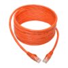 0707d4637b9cb27c3b889ab26d4b0745 Tripp Lite series Cat6 Gigabit Snagless Molded (UTP) Ethernet Cable (RJ45 M/M), PoE, Orange, 15 ft. (4.57 m)